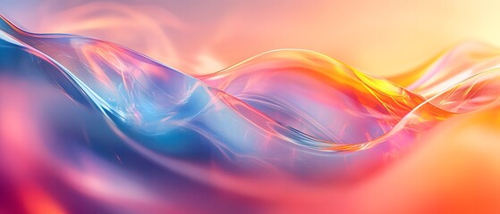 Fototapete - A dynamic composition with transparent shapes and vibrant gradients evokes movement and energy, creating a modern feel. Ideal for backgrounds in graphic design or digital media conveying innovation.