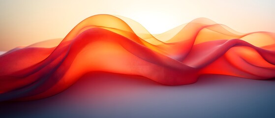 Fototapete - A dynamic composition with transparent shapes and vibrant gradients evokes movement and energy, creating a modern feel. Ideal for backgrounds in graphic design or digital media conveying innovation.