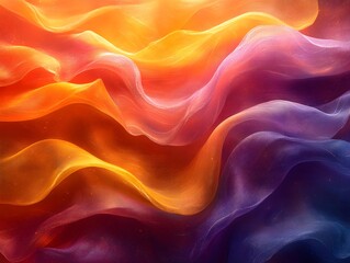 Fototapete - A dynamic composition with transparent shapes and vibrant gradients evokes movement and energy, creating a modern feel. Ideal for backgrounds in graphic design or digital media conveying innovation.