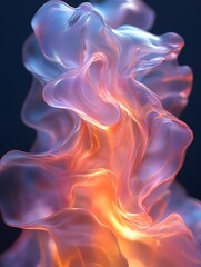 Fototapete - A dynamic composition with transparent shapes and vibrant gradients evokes movement and energy, creating a modern feel. Ideal for backgrounds in graphic design or digital media conveying innovation.