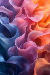 Fototapete - A dynamic composition with transparent shapes and vibrant gradients evokes movement and energy, creating a modern feel. Ideal for backgrounds in graphic design or digital media conveying innovation.