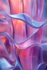 Fototapete - A dynamic composition with transparent shapes and vibrant gradients evokes movement and energy, creating a modern feel. Ideal for backgrounds in graphic design or digital media conveying innovation.