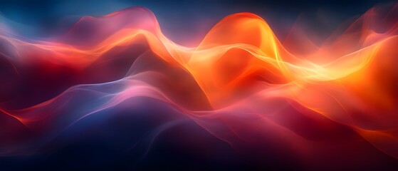 Fototapete - A dynamic composition with transparent shapes and vibrant gradients evokes movement and energy, creating a modern feel. Ideal for backgrounds in graphic design or digital media conveying innovation.