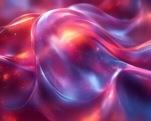 Fototapete - A dynamic composition with transparent shapes and vibrant gradients evokes movement and energy, creating a modern feel. Ideal for backgrounds in graphic design or digital media conveying innovation.