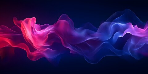Fototapete - A dynamic composition with transparent shapes and vibrant gradients evokes movement and energy, creating a modern feel. Ideal for backgrounds in graphic design or digital media conveying innovation.