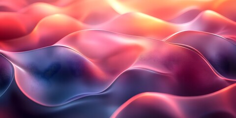 Fototapete - A dynamic composition with transparent shapes and vibrant gradients evokes movement and energy, creating a modern feel. Ideal for backgrounds in graphic design or digital media conveying innovation.