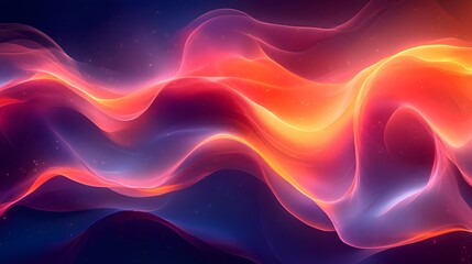 Fototapete - A dynamic composition with transparent shapes and vibrant gradients evokes movement and energy, creating a modern feel. Ideal for backgrounds in graphic design or digital media conveying innovation.