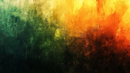 Wall Mural - a lush blend of green, orange, and yellow creates a vivid gradient on this grainy textured backgroun