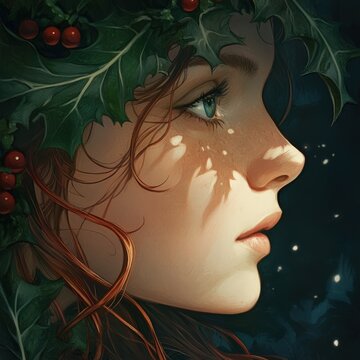 holly leaves illustrations with your updated specifications