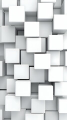 Wall Mural - White Cubes Abstract Background Texture (1)