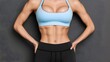 © Marketplace - Defined Female Abdominal Muscles in Fitness and Wellness 3D Toned and muscular physique of a woman showcasing her athletic body and healthy lifestyle through a digital rendering