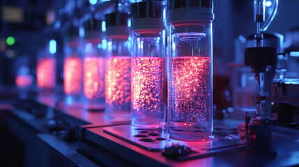 Poster - Glowing bioreactors with vibrant molecular activity