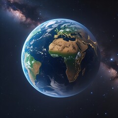 Wall Mural - The RED V-Raptor 8K VV captured an ultra-realistic, 8K resolution image of Earth disappearing into space, showcasing the sharp details of the Earth's surface and cosmic background.