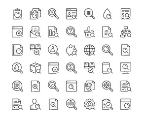 Aufkleber - Search icons. Outline symbols collection. Premium vector line icons set