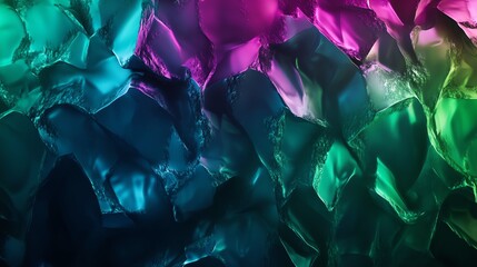 Poster - Colorful Abstract Patterns Created by Light and Texture in Vibrant Hues of Blue, Green, and Purple