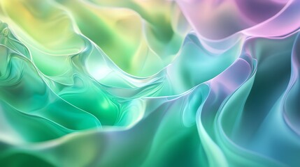 Poster - Swirling Colors Create an Abstract Texture Resembling Fluid Waves in Soft Pastel Tones
