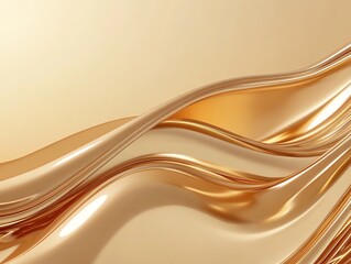 Poster - Shimmering Golden Waves Create a Luxurious and Smooth Texture in a Modern Design Setting