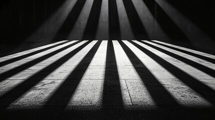 Canvas Print - Light beams floor shadows abstract background