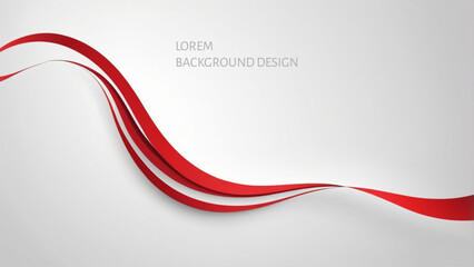 Poster - Abstract red wave background design