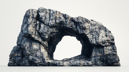 Poster - Large, natural rock formation with a hole in the middle, creating an archway