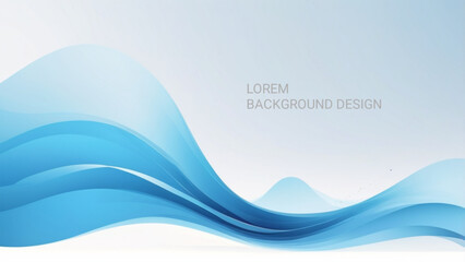 Poster - Abstract Blue wave background future concept design
