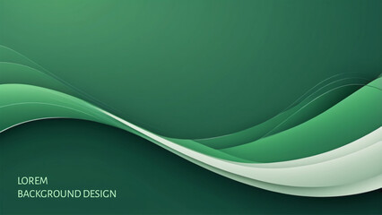 Poster - abstract green wave background tecnology concept