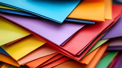 Aufkleber - Abstract background is formed by a pile of vibrant papers