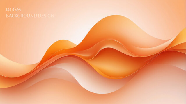 abstract shiny orange wave background 