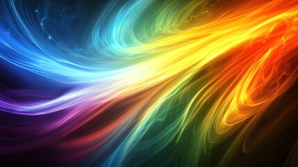 Poster - Colorful Abstract Swirl Creating Dynamic Energy in a Digitally Enhanced Environment With Vibrant Hues
