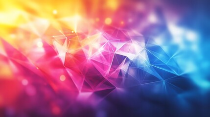 Poster - Colorful Abstract Geometric Design With Vibrant Hues and Shapes Creating a Dynamic Visual Experience