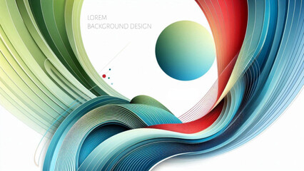 Poster - abstract colorful gradient wave background creative design 