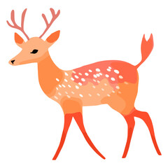 Wall Mural - Deer wildlife animal mammal vector