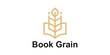 © Mas_W - logo design combination of book and grain, logo for agricultural education, harvest, wheat, symbol, icon, idea, creative.