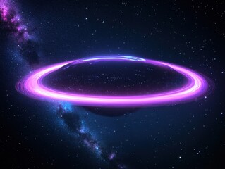 Wall Mural - cosmic ring structure surrounded by bright stars in deep space