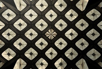 Poster - Abstract Geometric Pattern in Black and White