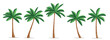 © AmazeinDesign - Palm tress drawing clipart set. Coconut and palm trees clip art icon with green tropical leaves collection vector illustration.