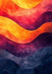 Wall Mural - an abstract grainy gradient background with waves, perfect for adding a dynamic and textured effect 