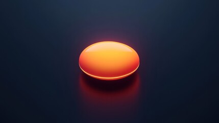 Poster - glowing orange sphere on dark background.