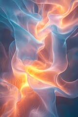 Wall Mural - an abstract liquid light background, glowing softly with fluid motion, blending through shades of li
