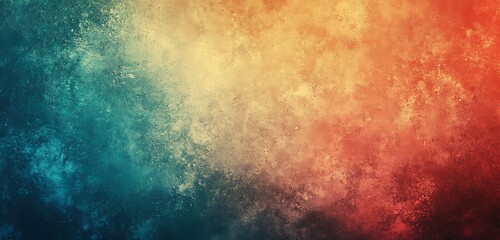 Wall Mural - an abstract multicolor flash gradient with a trendy blurred, grainy texture. this lo-fi vintage retr