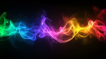 Poster - Abstract Art Technicolor Smoke