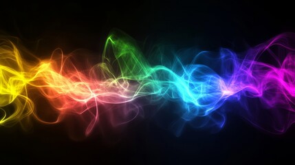 Poster - Abstract Art Technicolor Smoke