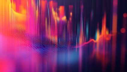 Poster - Techno Abstract Sonic Rhythm Spectral Frequency