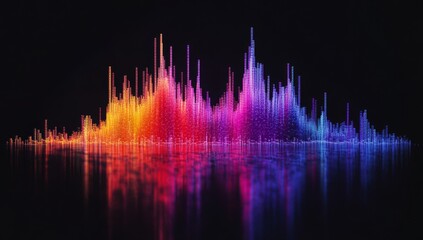 Poster - Techno Abstract Sonic Rhythm Spectral Frequency