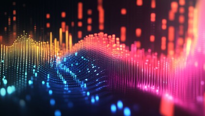 Poster - Techno Abstract Sonic Rhythm Spectral Frequency