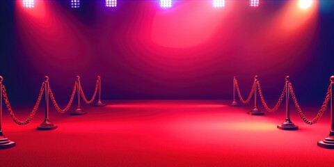 Poster - Red carpet with a red background