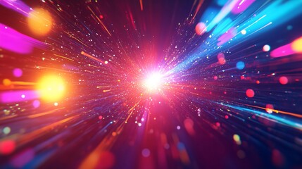 Poster - Abstract background with light speed motion effect and lights