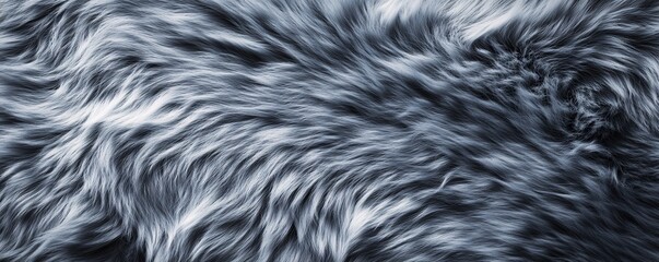 Aufkleber - Flowing in the wind: long hair fur background texture