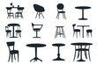 © Montaha Hossain - Stylish Furniture Silhouettes - Modern Dining Tables and Chairs