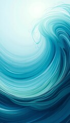 Poster - Abstract Ocean Wave Artistic Swirling Design